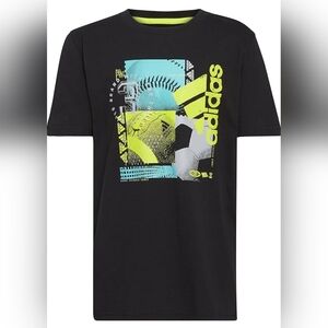 NWT adidas Boys' Short Sleeve Cotton Sports Ball 22 Screen T-Shirt